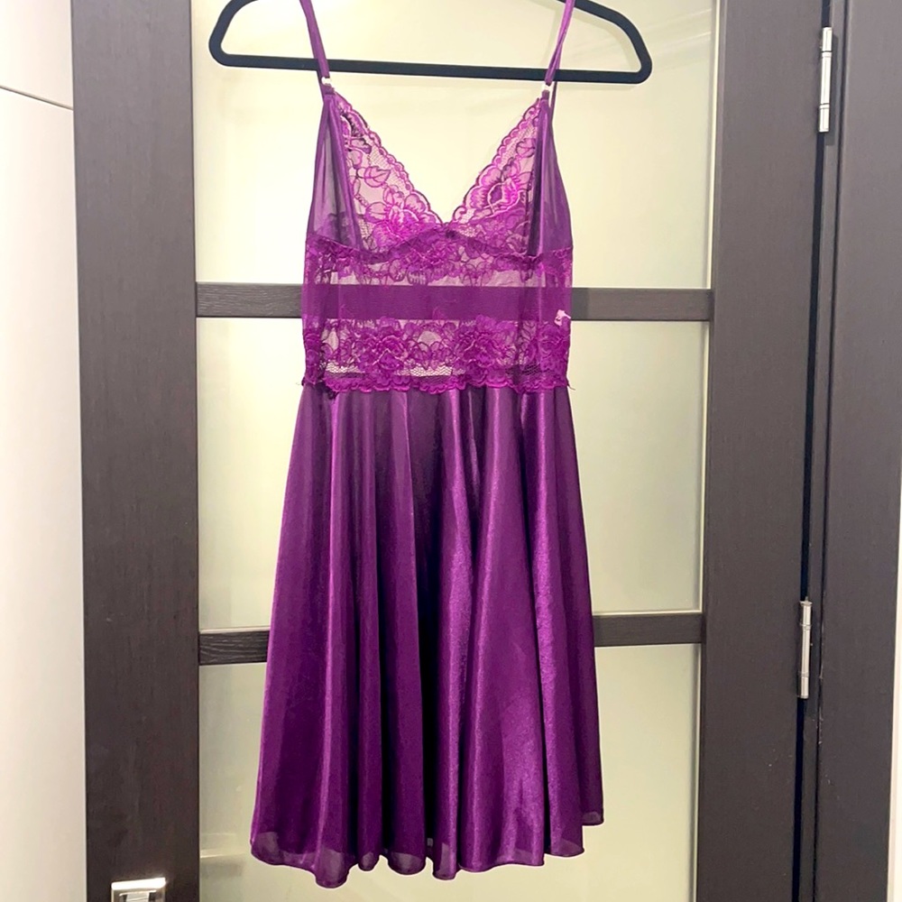 Purple slip dress